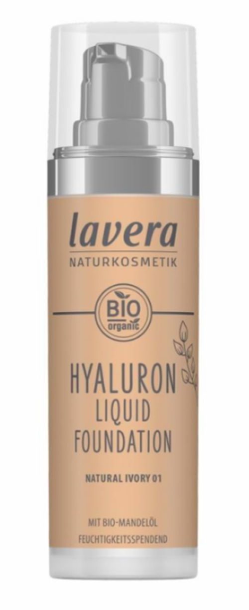 LAVERA lehký tekutý make-up s kyselinou hyaluronovou 01 natural ivory Lavera