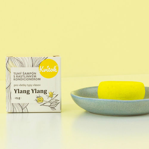 Tuhý šampon s kondicionérem - Ylang Ylang 25 g Kvitok