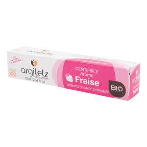 Argiletz Zubní pasta pro děti s bílým a růžovým jílem jahoda BIO